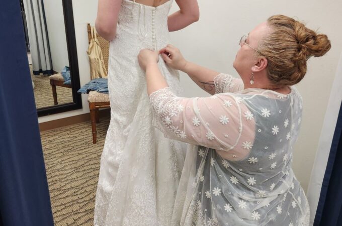 Wedding Dress Fitting adjust