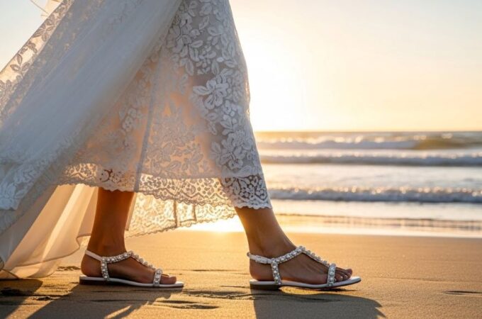 Comfortable Wedding Shoes for Bride for Beach Wedding Sand