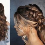 Elegant bridal hairstyle tutorial featuring a classic low bun with soft curls and delicate wedding hair accessories