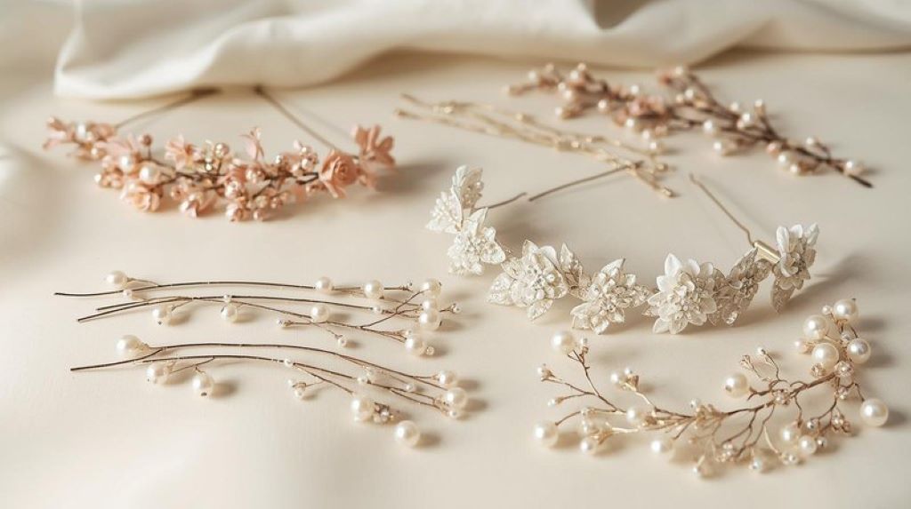 Stylist choosing hair accessories to match formal event look